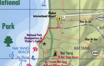 Karte: Airport zum Visistors Center